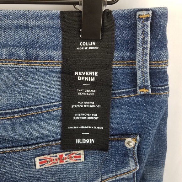 NWT Hudson Jeans Womens 32 Blue Collin Mid-Rise Skinny Plus-Size - Picture 5 of 6